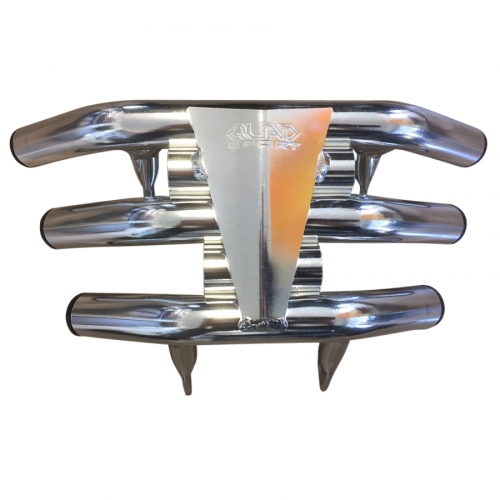 Quadsport Aluminium Front vorderer Bumper X6 Farbe Silber fr Quad ATV Yamaha YFZ 450R