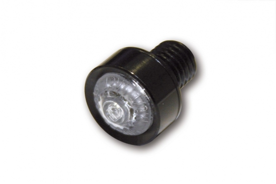 HIGHSIDER LED-Rcklicht Einheit MONO, klares Glas, schwarz eloxiert, D. 18 mm, E-geprft