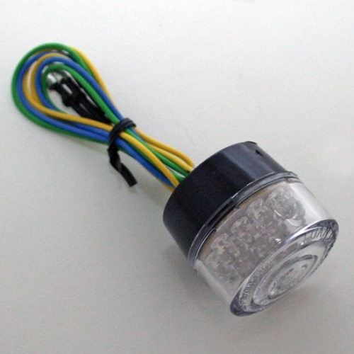 SHIN YO Einsatz LED-Mini-Rcklicht BULLET, rund, Glas transparent
