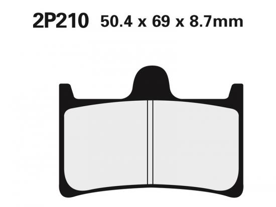 2P-210NS NISSIN Street Halbmetallische Bremsbelge - 2P-210NS