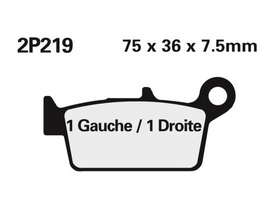 2P-219GS NISSIN Off-Road Halbmetallische Bremsbelge - 2P-219GS