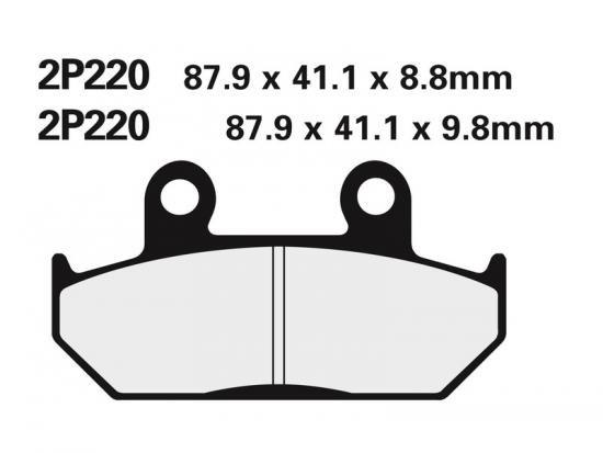 2P-220GS NISSIN Off-Road Halbmetallische Bremsbelge - 2P-220GS