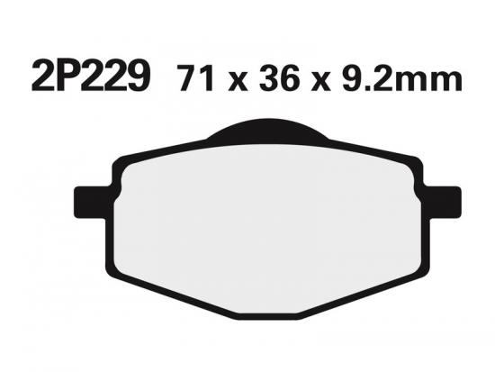 2P-229NS NISSIN Street Halbmetallische Bremsbelge - 2P-229NS