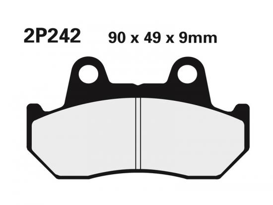 2P-242NS NISSIN Street Halbmetallische Bremsbelge - 2P-242NS