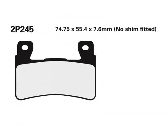 2P-245NS NISSIN Street Halbmetallische Bremsbelge - 2P-245NS