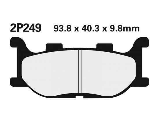 2P-249NS NISSIN Street Halbmetallische Bremsbelge - 2P-249NS