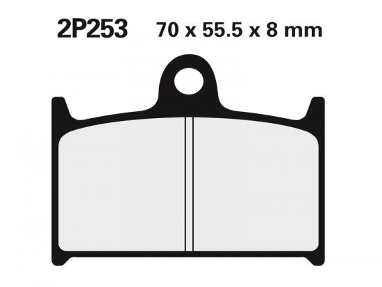 2P-253NS NISSIN Street Halbmetallische Bremsbelge - 2P-253NS