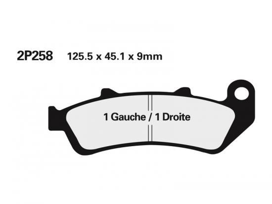 2P-258ST NISSIN Street /Off-Road Sintermetall Bremsbelge - 2P-258ST