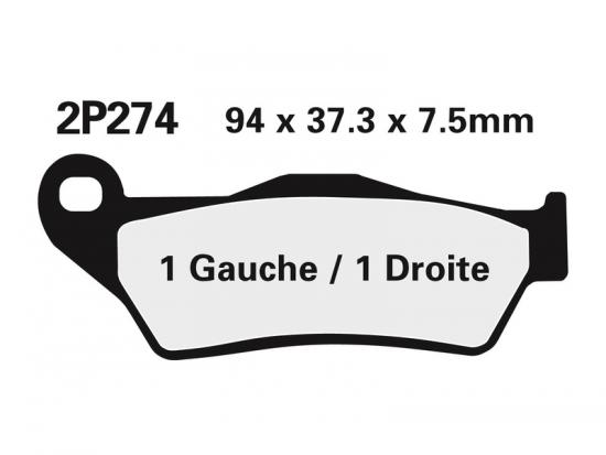 2P-274GS NISSIN Off-Road Halbmetallische Bremsbelge - 2P-274GS