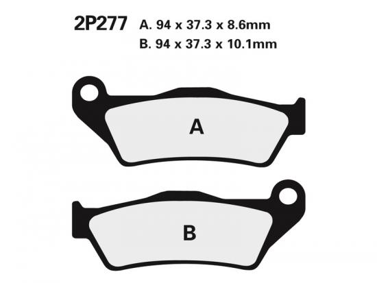 2P-277NS NISSIN Street Halbmetallische Bremsbelge - 2P-277NS