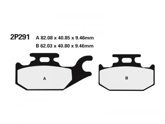 2P-291NS NISSIN Street Halbmetallische Bremsbelge - 2P-291NS