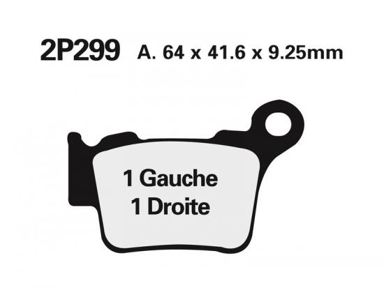 2P-299ST NISSIN Street /Off-Road Sintermetall Bremsbelge - 2P-299ST