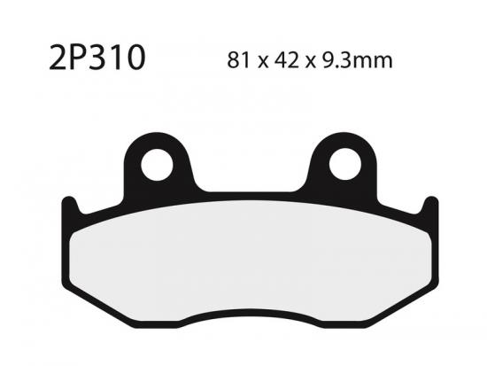 2P-310NS NISSIN Street Halbmetallische Bremsbelge - 2P-310NS