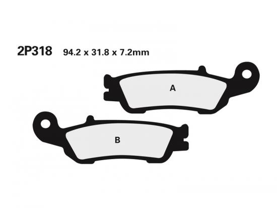 2P-318ST NISSIN Street /Off-Road Sintermetall Bremsbelge - 2P-318ST