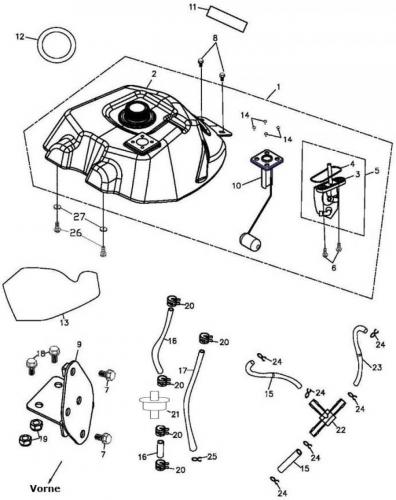 37800-225-000 Original Tankgeber fr Quad ATV Adly Beeline Online Herkules 450 500