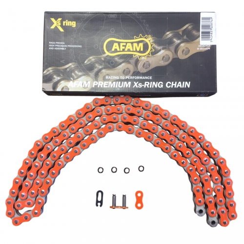 AFAM Kette X-Ring Typ A520XRR-O  520 / 120 Glieder Farbe Orange fr Fahrzeuge ber 500ccm
