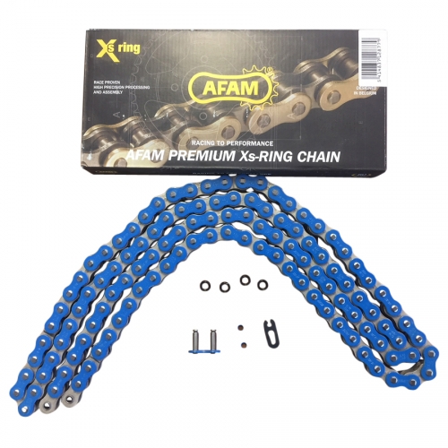 AFAM Kette X-Ring Typ A520XRR-B  520 / 120 Glieder Farbe Blau fr Fahrzeuge ber 500ccm