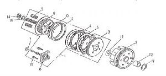Kupplungs- Lamelle (1 Stück) für SMC/Barossa 150-250