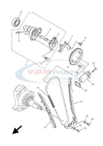 4DW122130000 Original Dichtung Spannergehuse Bild Nr. 18 fr Yamaha YFM 700R Grizzly Kodiak Viking