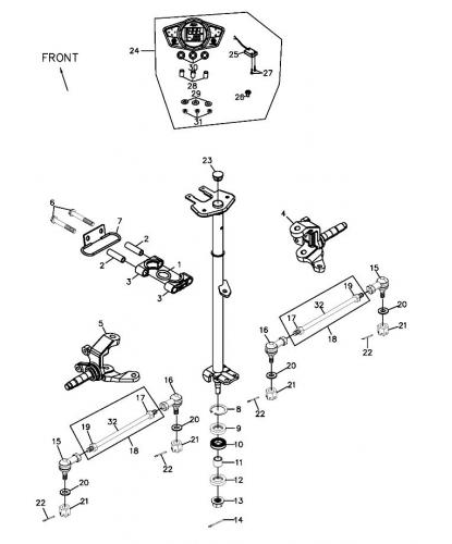 51113-169-000 Lenkstangen Lenkwellenhalter Bild Nr. 3 Quad ATV Adly Beeline Online Herkules 450 500