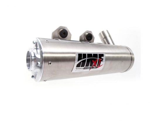 HMF Slip-on Abgassystem der QS Titan Serie mit Billet Endkappe Chrom f. Polaris Sportsman 850 SP