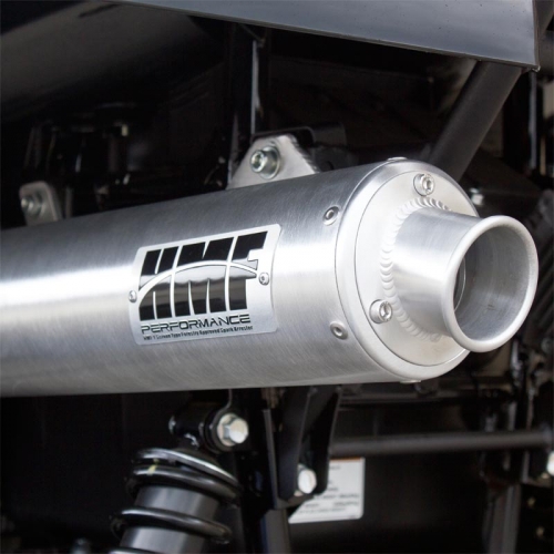 HMF Edelst. Slip-on Abgassystem Performance Serie Turn Down Endkappe Chrom f.Yamaha Grizzly 550,700