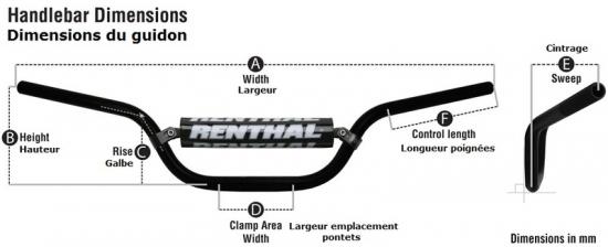 758-01-GO RENTHAL 758 Road Ultra Low Lenker 22,2mm