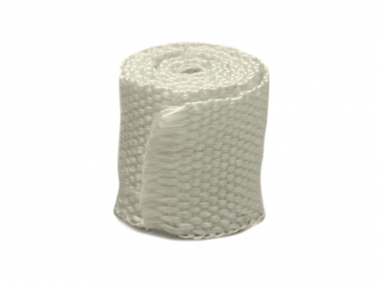 Acousta-fil Hitzeschutz Thermoband für Auspuff und Krümmer Farbe weiß bis 550C 50x7,5mm