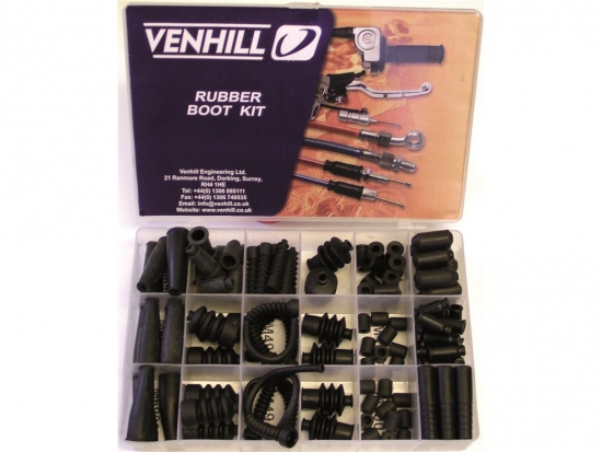 BOOT Venhill Kupplungs- Gas und Bremszug Zubehr Box Sortiment mit 18 Gummihlsen 114 Stck