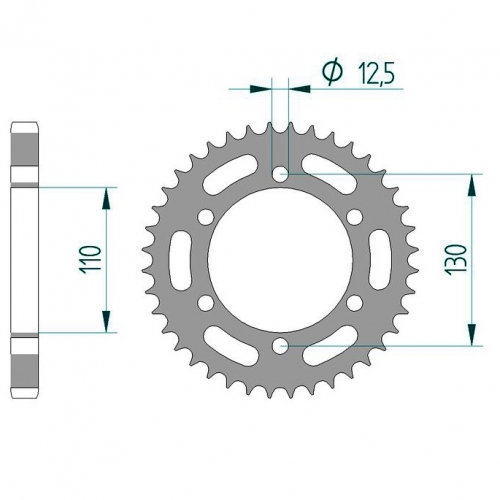 AFAM Kettenrad Z40 fr Quad Can-Am/Bombardier DS 650, Baja