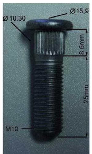 96005-10035C Original Stehbolzen Rad Nabe vorne Nr. 17 Quad Adly Beeline Online Herkules 450 500
