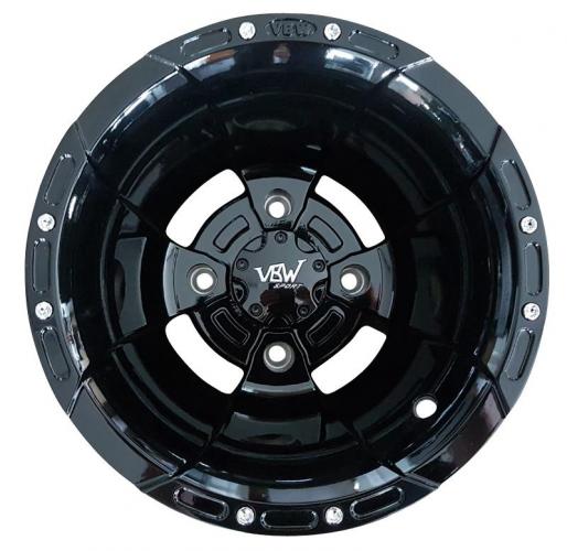 10x10 4x115 ET -30,4 4+6 VBW Sport Alu-Felge schwarz/schwarz glänzend mit leichter Beschädigung