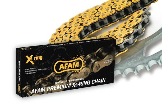 Quad Kette AFAM X-Ring SUPER VERSTRKT TYP A520XSRG Gold / Schwarz mit Schlo  520 / 112 Glieder