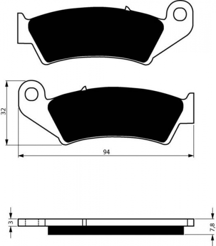 BGS3-004 GoldFren Sinter Bremsbelag Typ: S3 mit TÜV Zertifizierung für Honda Siehe Tabelle