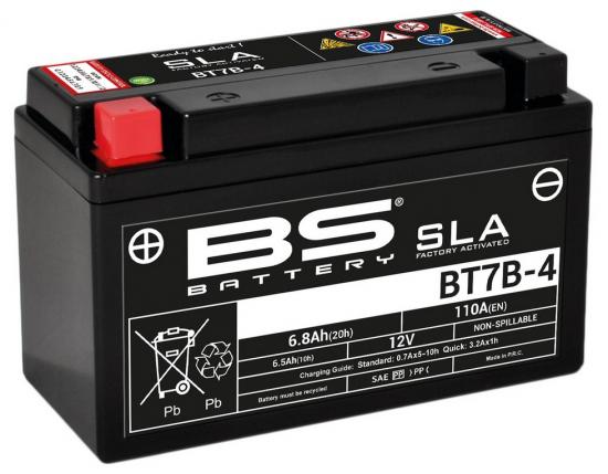 BT7B-4 BS Batterie SLA YT7B-4 Wartungsfrei Werkseitig aktiviert fr Quad Yamaha YFZ 450