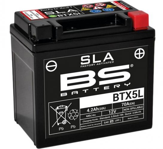 BTX5L BS Batterie Typ SLA YTX5L-BS Wartungsfrei Werk. aktiviert Yamaha Suzuki Kymco E-Ton 50 - 100cc