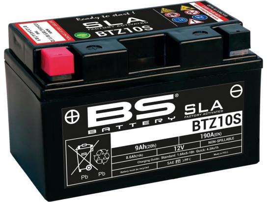 BTZ10S SLA BS Batterie Typ SLA Wartungsfrei Werkseitig aktiviert Yamaha YFM 350R