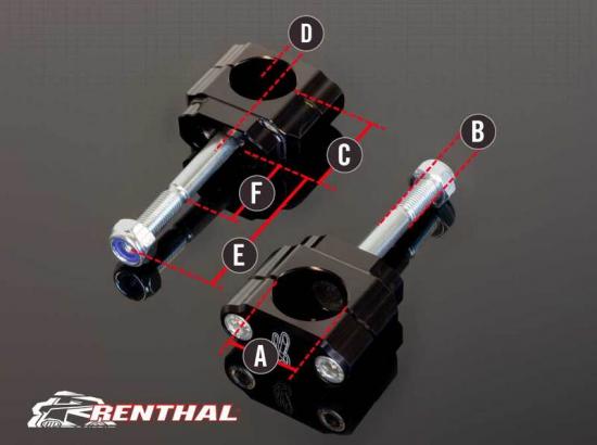 CL001 KLEMMBCKE RENTHAL FR CR125, CRF250/450, KX125/250 UND KXF/RMZ250