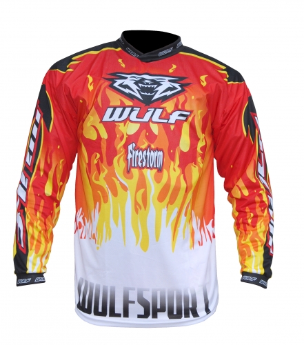 Wulfsport firestorm Kinder Race Shirt 8-10 J. Farbe Rot Moto Cross MX SX BMX Enduro Motorrad Quad