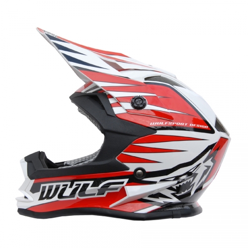 Wulfsport Kinder Cross Helm ADVANCE M (49-50cm) rot Motorrad Quad Bike Enduro MX BMX Helm