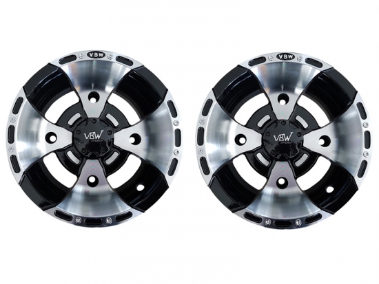 2x 6x10 ( 10x6 ) 4x144 ET -7 (3B+3N) VBW Sport Alu-Felge Silber/schwarz