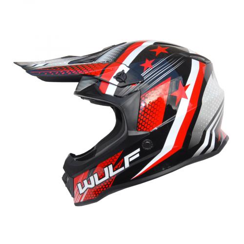 Wulfsport Kinder Cross Helm ICONIC L (51-52cm) rot Motorrad Quad Bike Enduro MX BMX Helm