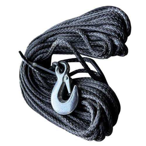 LQ-RACING Quad / ATV Kunststoff - Synthetik - Nylon  Seil mit Haken f. Seilwinde 6mm 20m 5to.