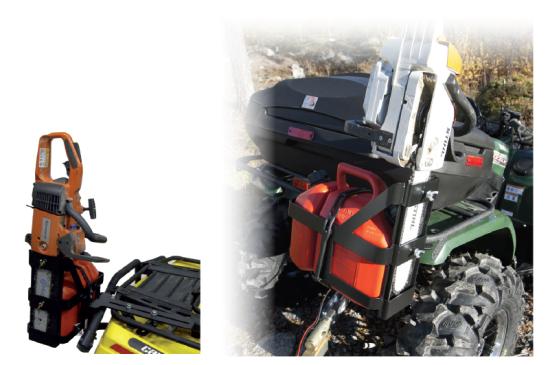 LQ-Racing Kraftstoff- und Kettensgen  Halter fr 5L Kanister universell passend Quad ATV UTV usw.