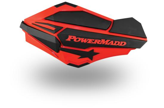 34402 POWERMADD Sentinel Handprotektoren Farbe Polaris rot / schwarz 2 Stck (Paar)