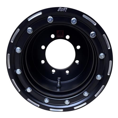 9x8 ( 8x9 ) 3+5 4x115 + 4x110 LQ-Racing AWT Alu Felge Typ Beadlock schwarz hinten