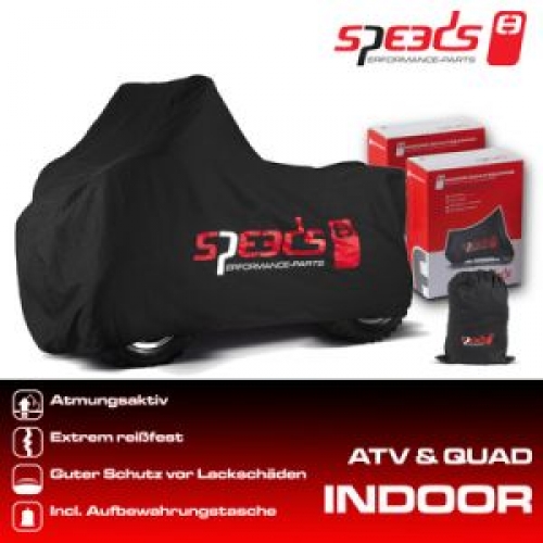 SPEEDS Abdeckplane Faltgarage (Quad/ATV Garage) INDOOR Farbe schwarz Größe L für Quad + ATV