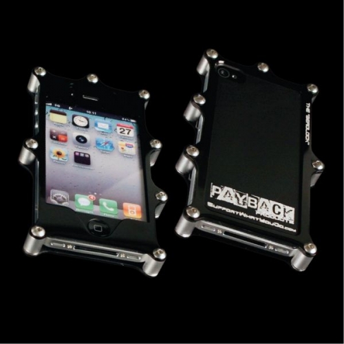 iShock Handy Schutzschale aus Aluminium für iPhone 4/4S Farbe schwarz