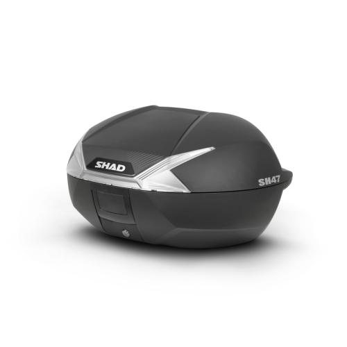 D0B47106 SHAD Top Case Koffer SH47 schwarz / weiss